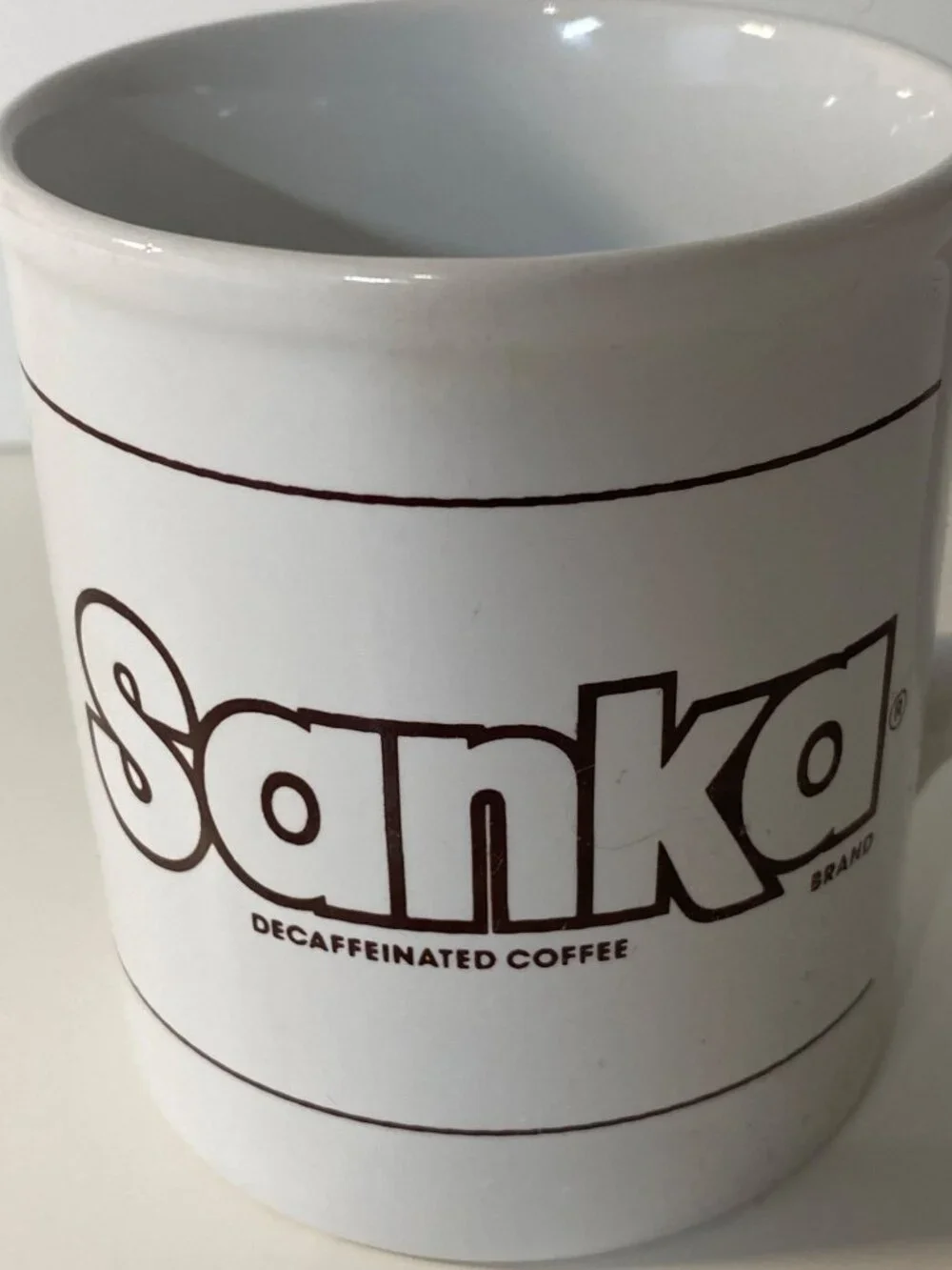 SANKA Decaffeinated Coffee Mug Ceramic Instant Staffordshire England Kiln Craft